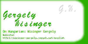 gergely wisinger business card